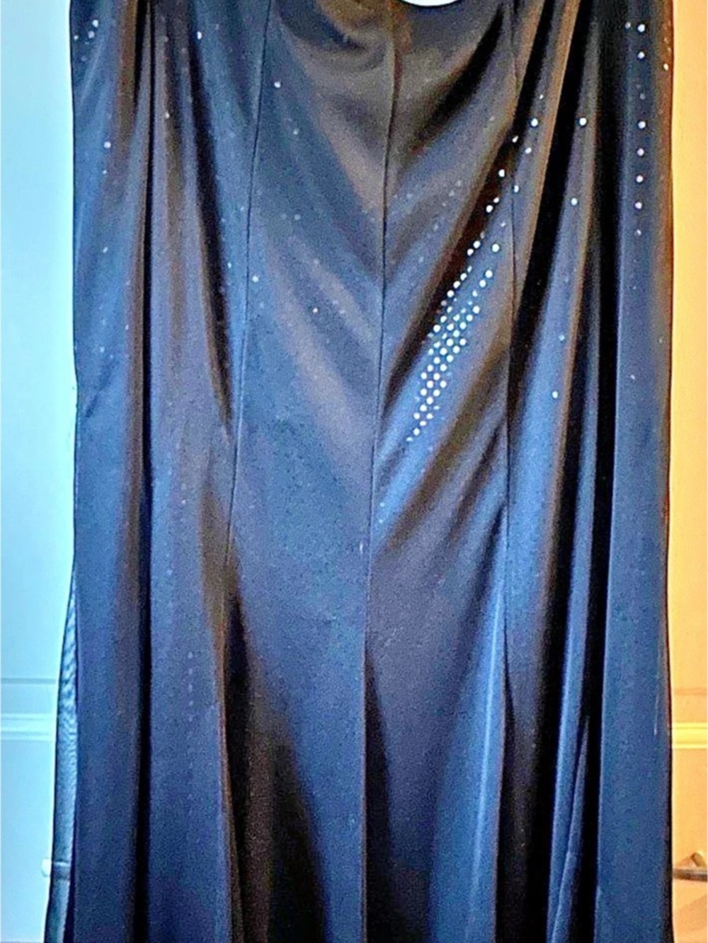 ONYX Nite Sequin Maxi Skirt in Black Size Large  #310